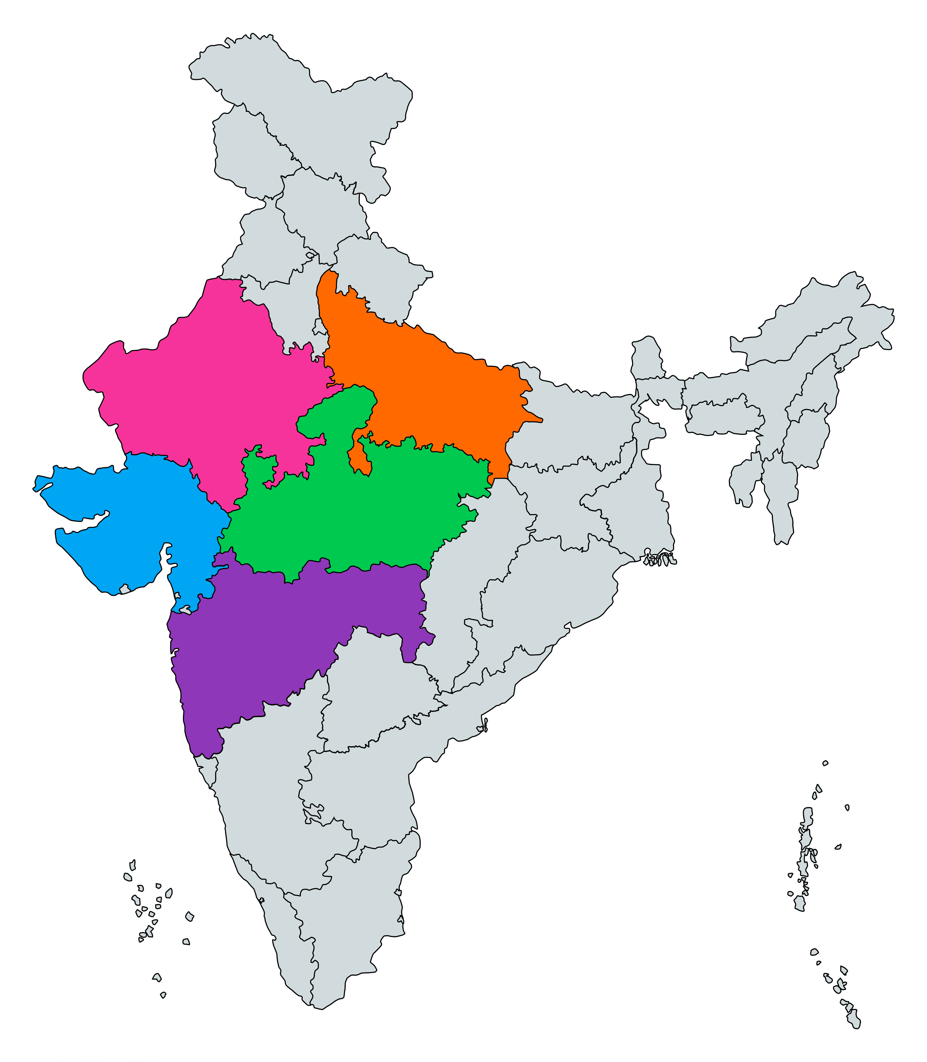 India Operational Map